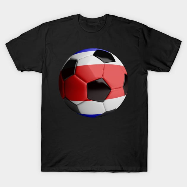 Costa Rica Soccer Ball T-Shirt by reapolo